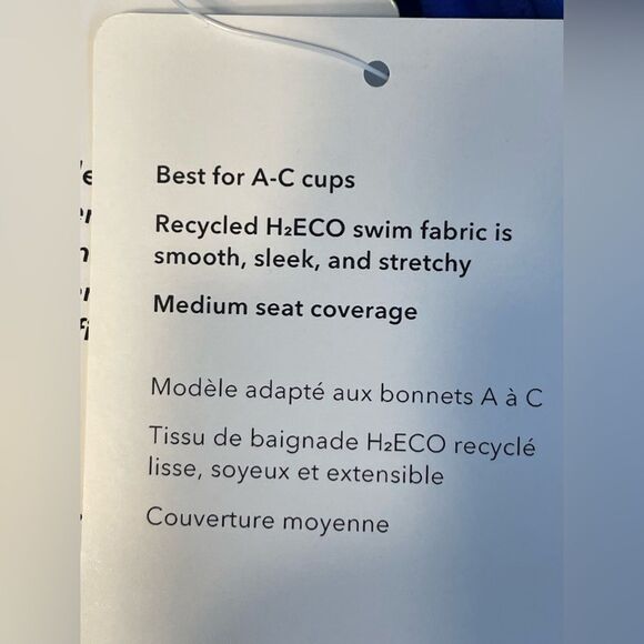 NWT Athleta Hermosa Cerulean Blue One Piece Swimsuit S - Picture 8 of 9